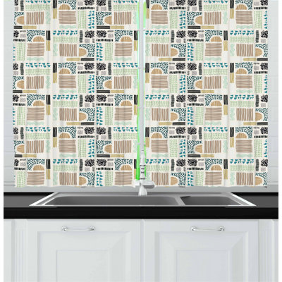 Patchwork Tailored Kitchen Curtain