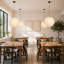 Lanternes en papier de 58 cm de large, luminaires suspendus artisanaux pour salon ou îlot de cuisine