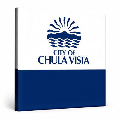 «Chula Vista City Flag», art mural sur toile de la Californie