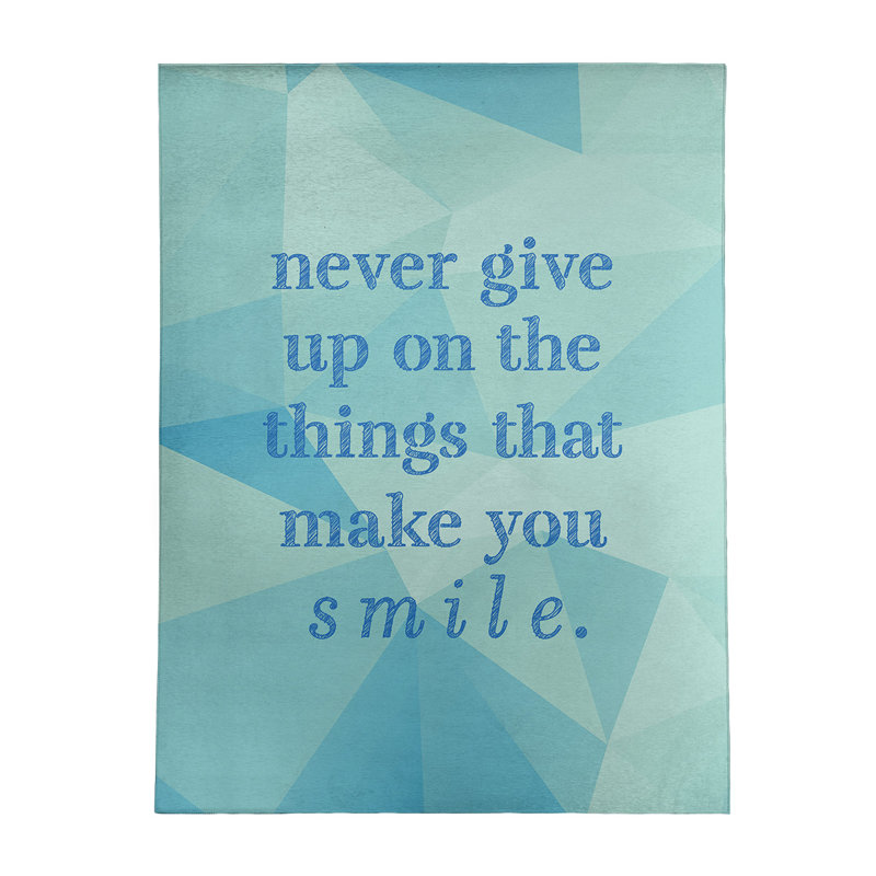 Tapis en chenille synthétique Quotes Faux Gemstone Joy & Perseverance, Rectangle 5 pi x 7 pi
