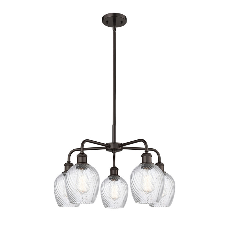 Lustre sphérique à 5 lumières Jesiah, Bronze huilé
