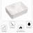 Modern 16"X12" Bathroom Sink - Ceramic Rectangular Vessel, White, Low Water Absorption Stain- For