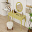 Bureau de maquillage avec miroir et tiroirs de rangement-240155980