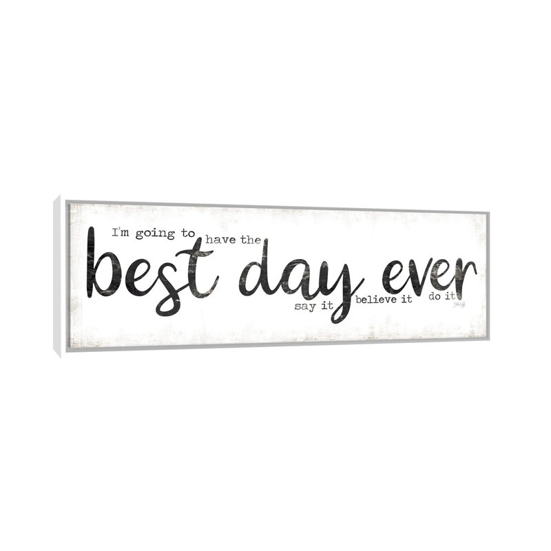 Best Day Ever by Marla Rae - Panoramic Print on Canvas, White Floater Frame, 30.48 cm H x 91.44 cm W