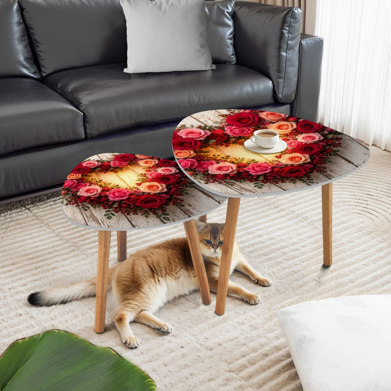 Ensemble de 2 tables basses gigognes Triangle