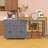 Kitchen Island with Extendable Dining Table, 4-Door Cabinet, 2 Drawers and Spice Rack-1580786873