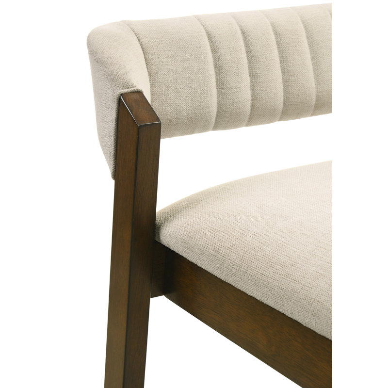 Frison Counter Height Or Bar Height Rubberwood Barstool With Fabric Seat - Set Of 4, Bar Stool (30.5” Seat Height), Brown