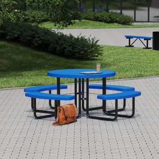 Table de pique-nique extérieure de 46 po avec 4 bancs Leisure Craft