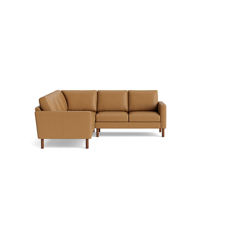 Laguna Leather Sectional, Leather - Butterscotch, Left Hand Facing