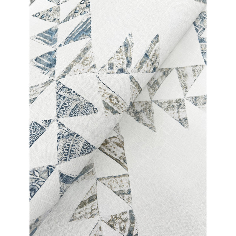 Papier peint courtepointe Scrap, Bleu