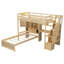 Lit mezzanine avec bureau intégré et escalier-1142914709