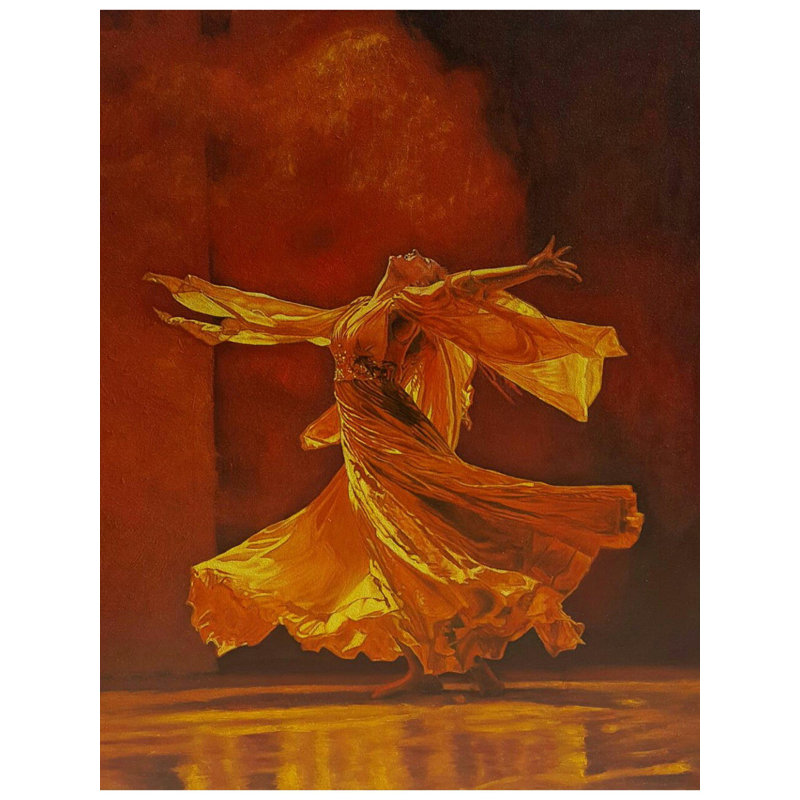 The Dancing Lady | Oil On Canvas | By Dharmesh Yadav