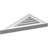 Triangle Left Side Surface Mount Urethane Functional Gable Vent Pitch, Primed-101818470