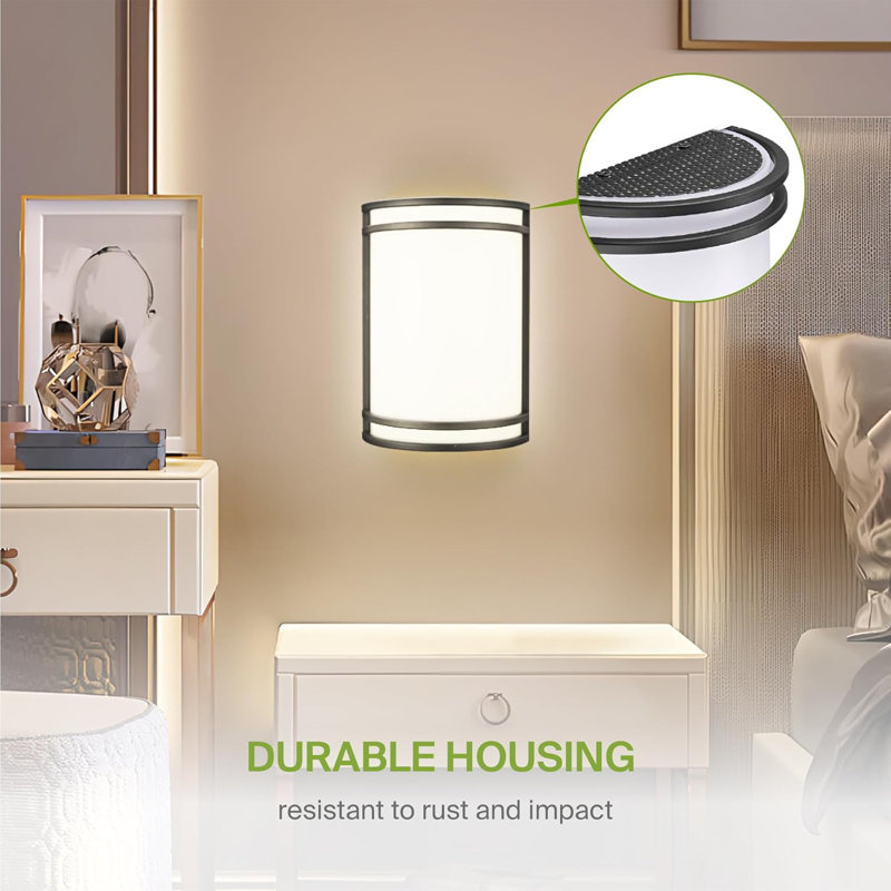 Applique murale à DEL pour l'intérieur - Applique murale moderne en nickel brossé pour l'intérieur, Noir mat