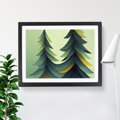 Gentle Abstract Pine Trees - Single Picture Frame Print