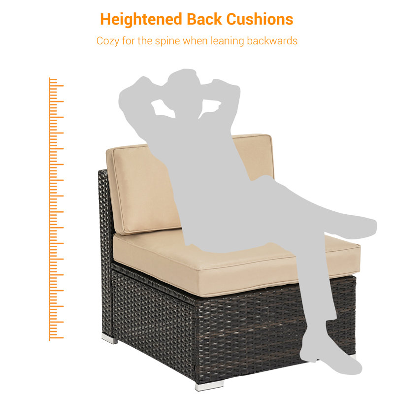 Paratt 4 - Person Modular Patio Conversation Set with Cushions, Beige