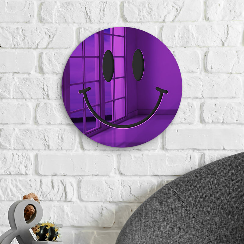 Décoration murale Brevik, H 12 po x l 12 po x P 1 po, Mauve