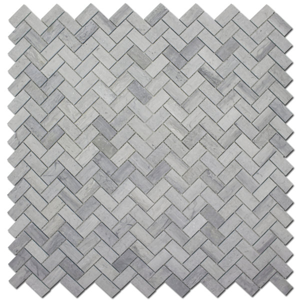 1x2 BLUE SAVOY HERRINGBONE HONED