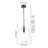 Glimmeri 1-Light Single Ribbed Clear Glass Pendant-226707550