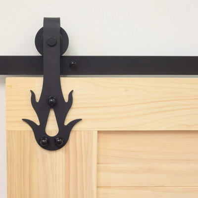 Ensemble de quincaillerie de porte de grange double flamme standard