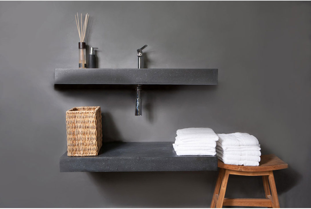 Pacursa 60Cm Single Bathroom Vanity Top in Honed with Sink