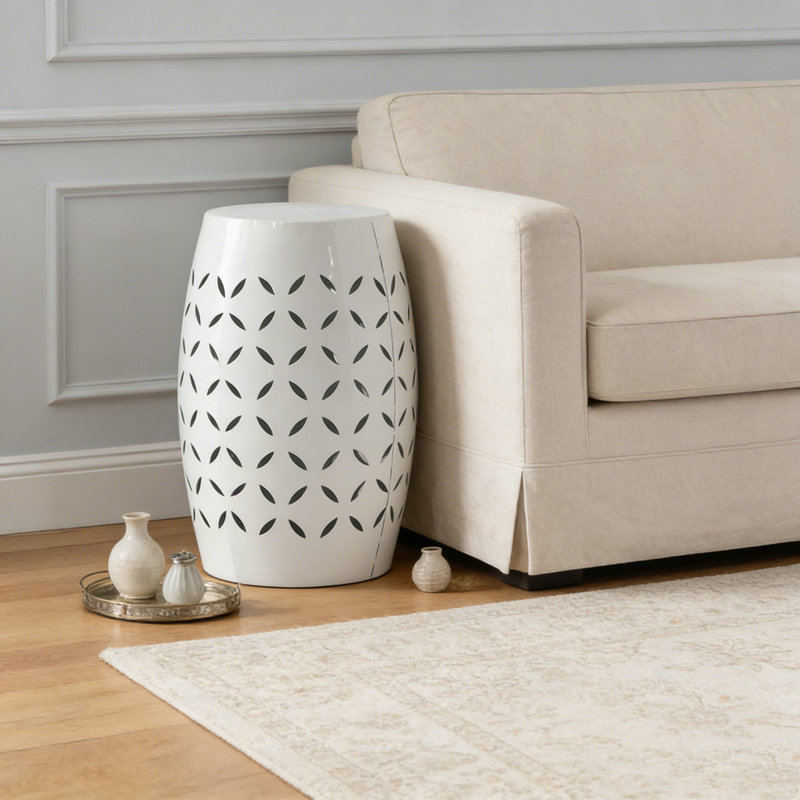 Table d'appoint 12 ", Blanc