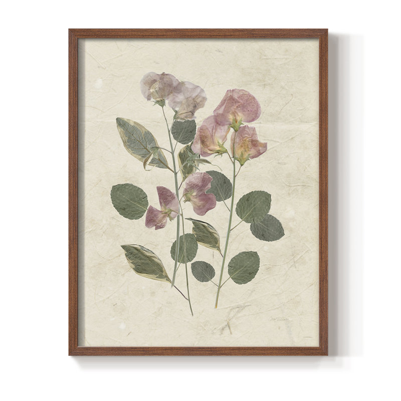 Pressed Arrangement II, reproduction encadrée - bois massif, Noyer, H 21 po x l 17 po
