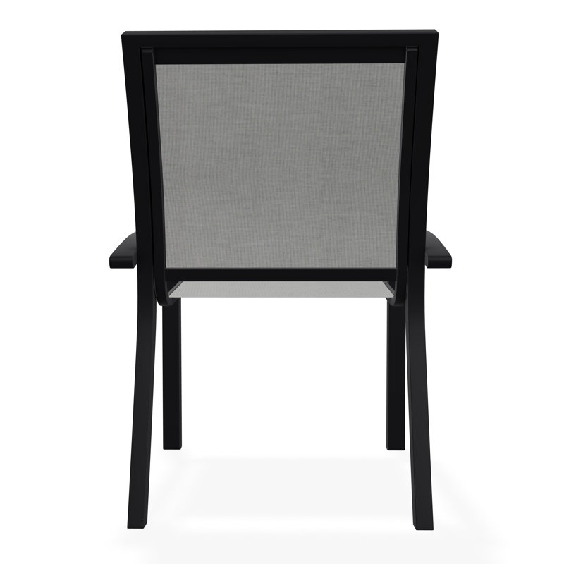 Kendall Outdoor Dining Chair, Black, Alloy Sunbrella®
