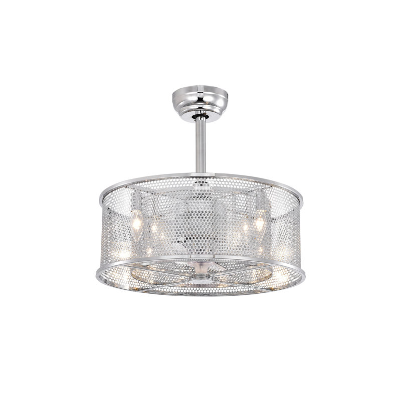 Ventilateur de plafond à cage à 3 pales 20 "avec télécommande et ensemble d'éclairage inclus Vanhorn