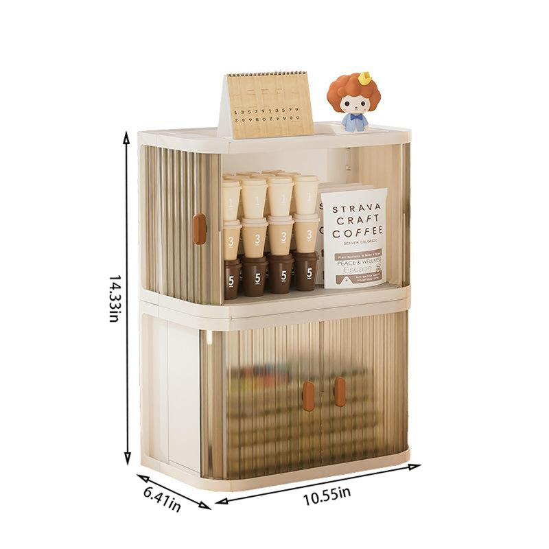 Minimalist Stackable Desk Organizer, Transparent