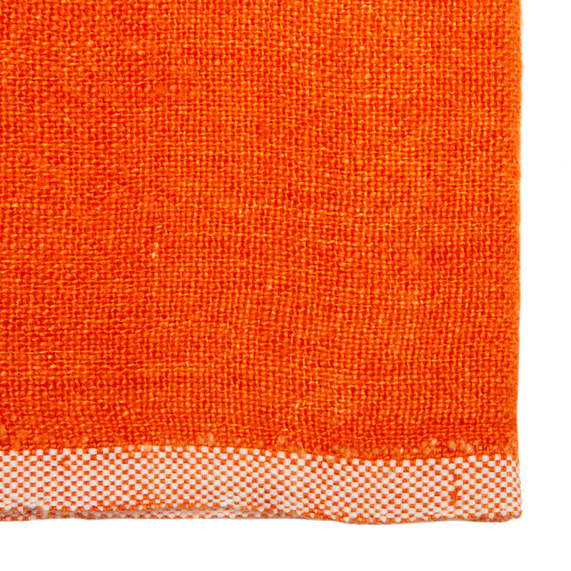 Chunky Linen Square Napkins, Orange