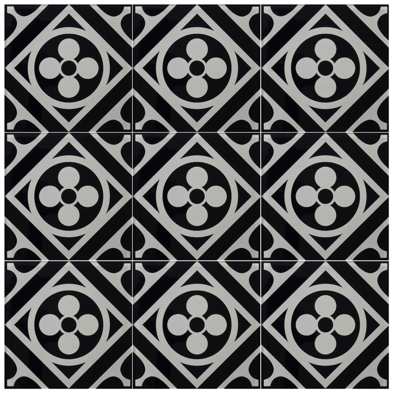Carreau de verre marocain 8 po x 8 po