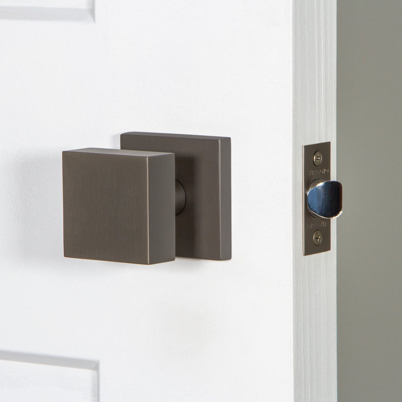 Viaggio Quadrato Rosette Single Dummy with Quadrato Knob, Titanium Gray, Square