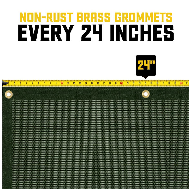 20 pi. X 30 pi. 250 g / m² 7,5 oz bâche robuste, résistant aux rayons UV, Vert