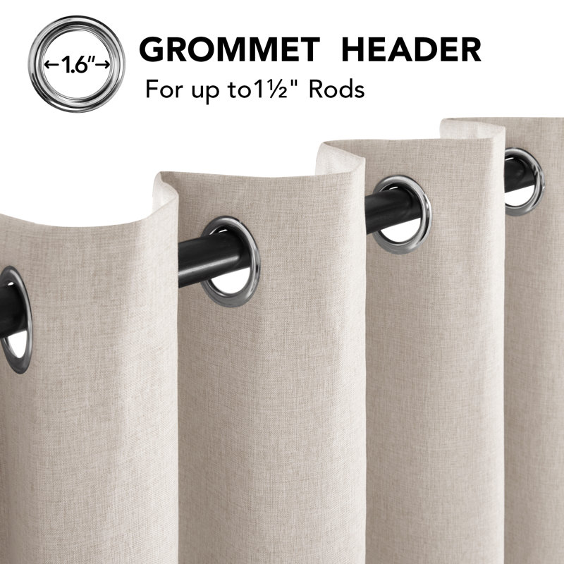 Rideau occultant en polyester Marcarthur, Blond, L 100 po x L 84 po