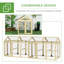 Poulailler PawHut, grand poulailler en bois, conception combinable avec perchoirs et portes pour l'extérieur, la cour arrière, la ferme, 4,6 pi x 2,8 pi-130065165