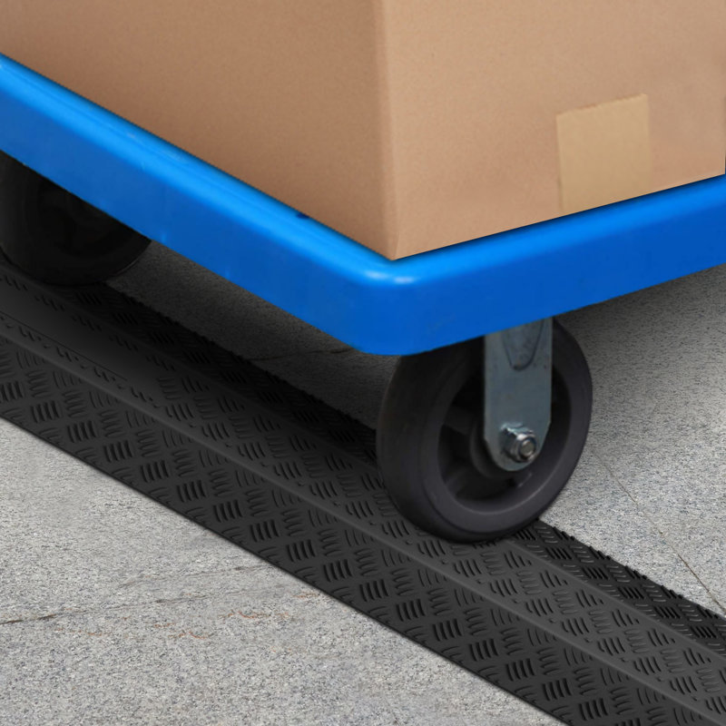 VEVOR 39 in Speed Bump 2000 lbs Cable Hose Protector Ramp Drop Over Cord Cover
