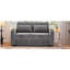 Canapé-lit convertible 61,6 po en chenille convertible moderne avec dossier réglable, 2 coussins, porte-gobelets, ports USB pour le salon, appartement, gris-2031410429