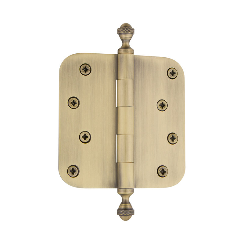 4'' x 4'' Brass Butt Bearing Hinge, Vintage Brass