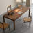 Nordic light luxury black walnut dining table-108996529