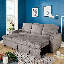 Kingston Upholstered L-shaped Sofa Bed & Chaise