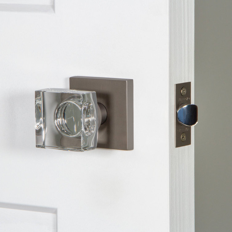 Viaggio Quadrato Rosette Double Dummy with Quadrato Crystal Knob