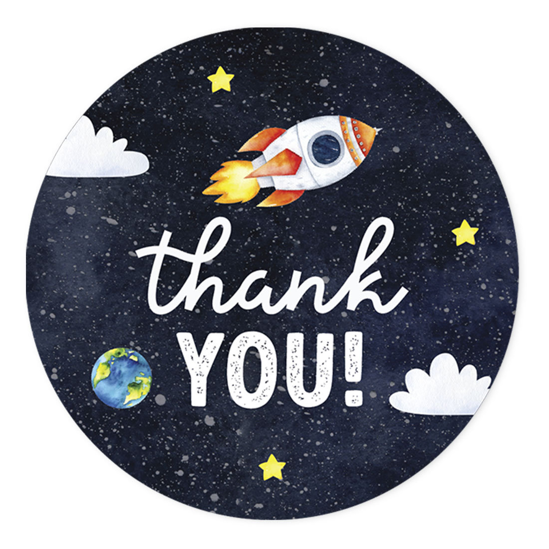  Fishing Thank You Birthday Party Sticker Labels, 40 2
