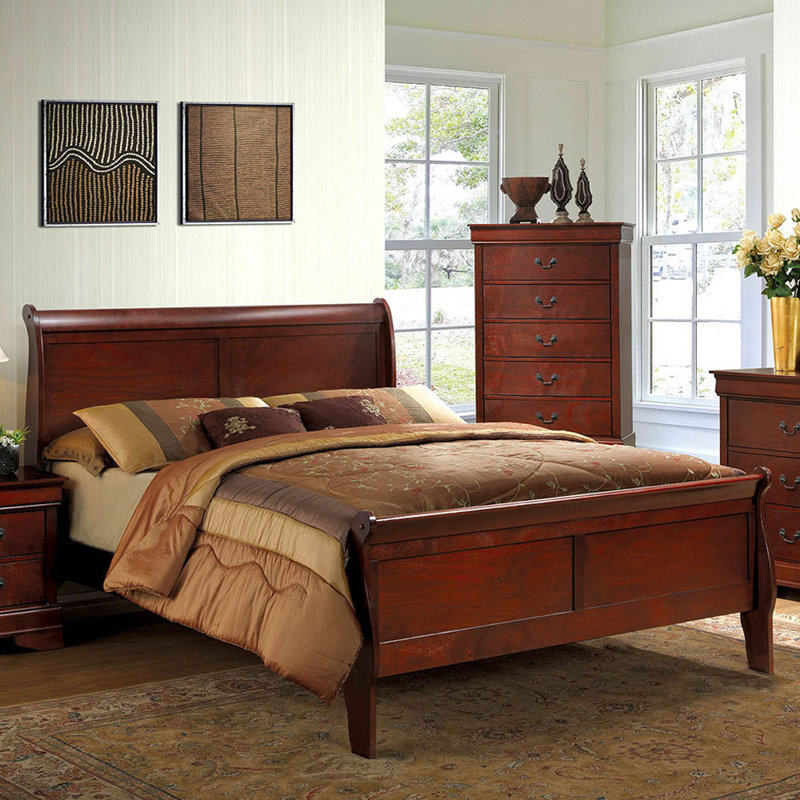 Allard Wood Bed, Full XL, Cherry
