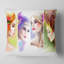 Coussin abstrait à collage de visage pour femmes abstraites de couleur portrait-29292214-29292217
