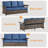 Myrella 78'' Wide PE Wicker Outdoor Patio Sofa with Cushions-483467444