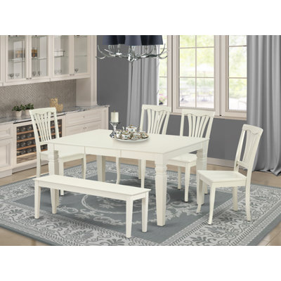 Landgraf 6 - Piece Extendable Solid Wood Rubberwood Dining Set