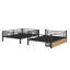 Full-Size Metal Convertible Bunk Bed With Two Built-In Drawers