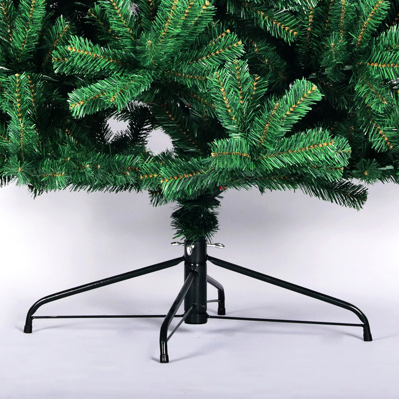 Sapin de Noël artificiel de 6 pi, style moelleux, 1000 pointes de branches, support en métal pliable, belle épinette, naturel avec manipulation facile