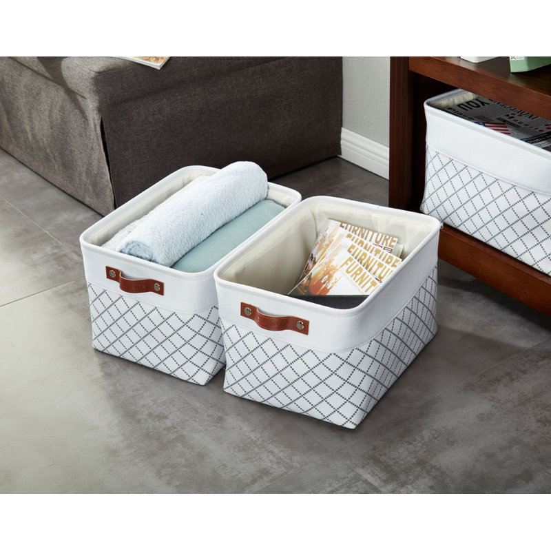 Panier en tissu, H 10 po x l 12,5 po x P 15,8 po